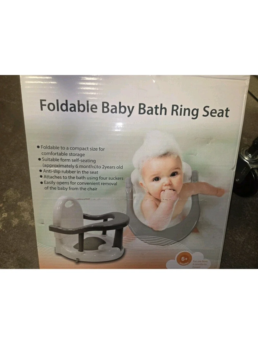 Foldable bath baby ring seat 6m /2y